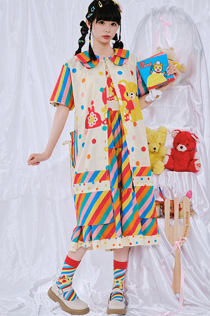 Rainbow Diary Hemdblusenkleid