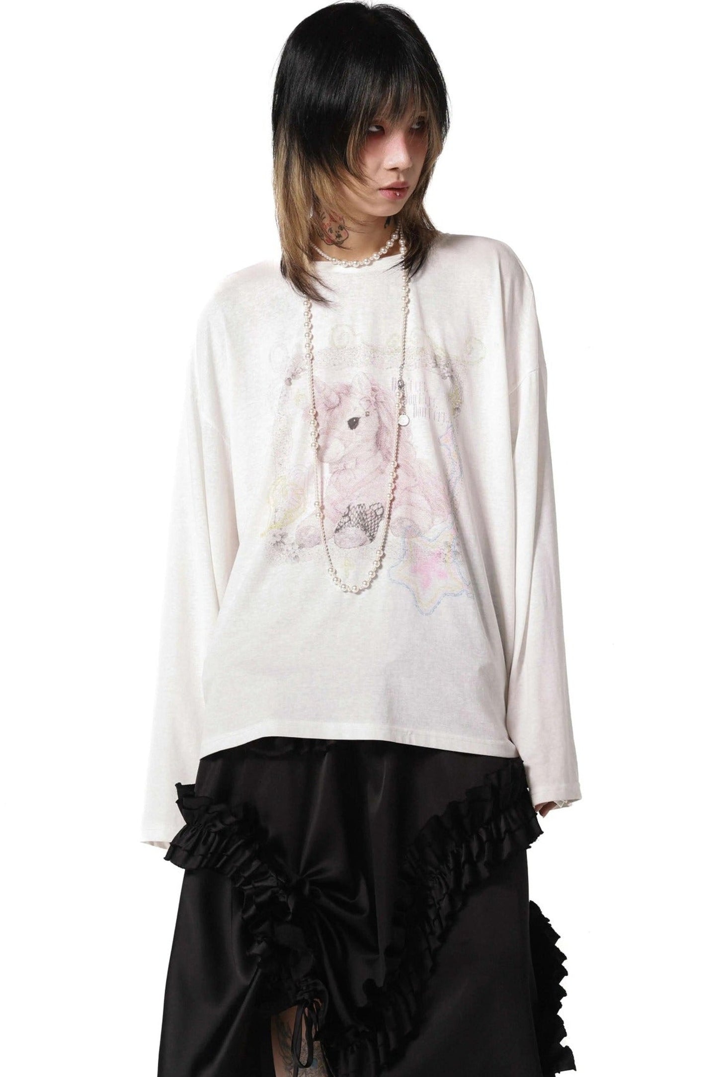 Unicorn Bow Long Sleeve T-Shirt