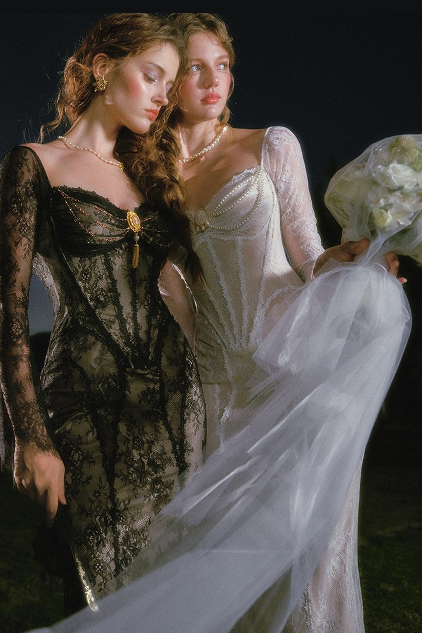 French Lace Fishtail Dress