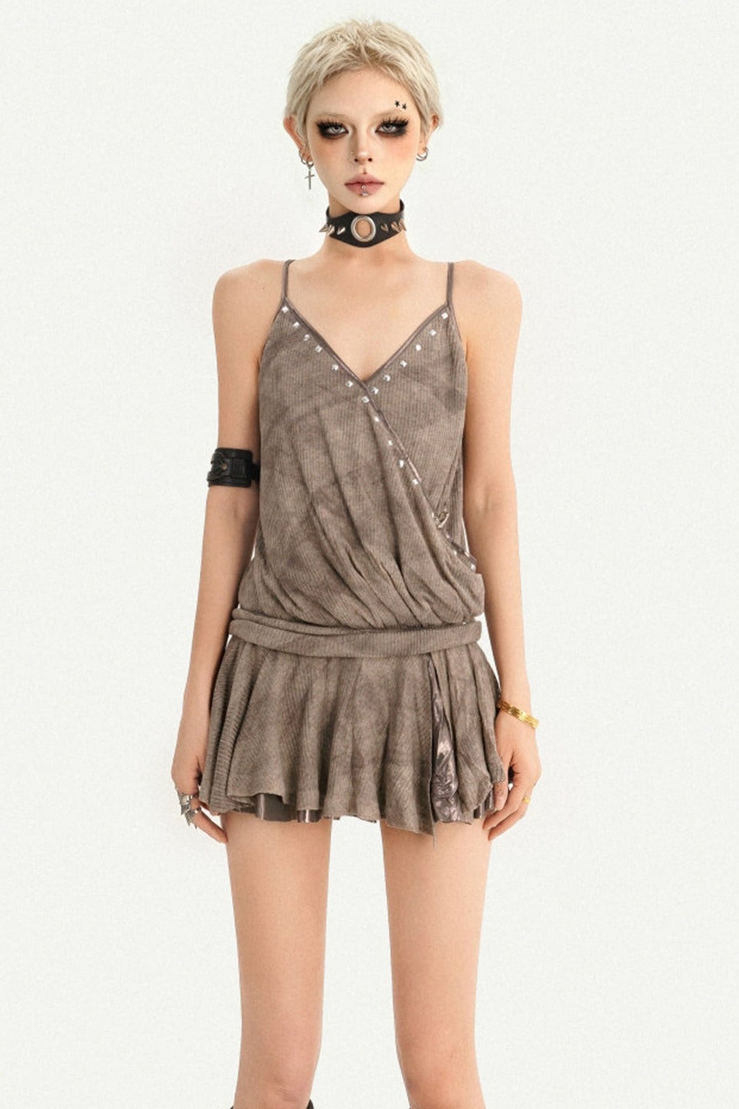 Studded Halter Neck Dress