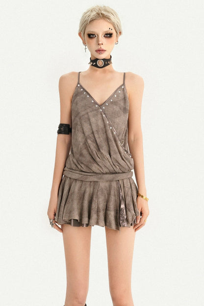 Studded Halter Neck Dress
