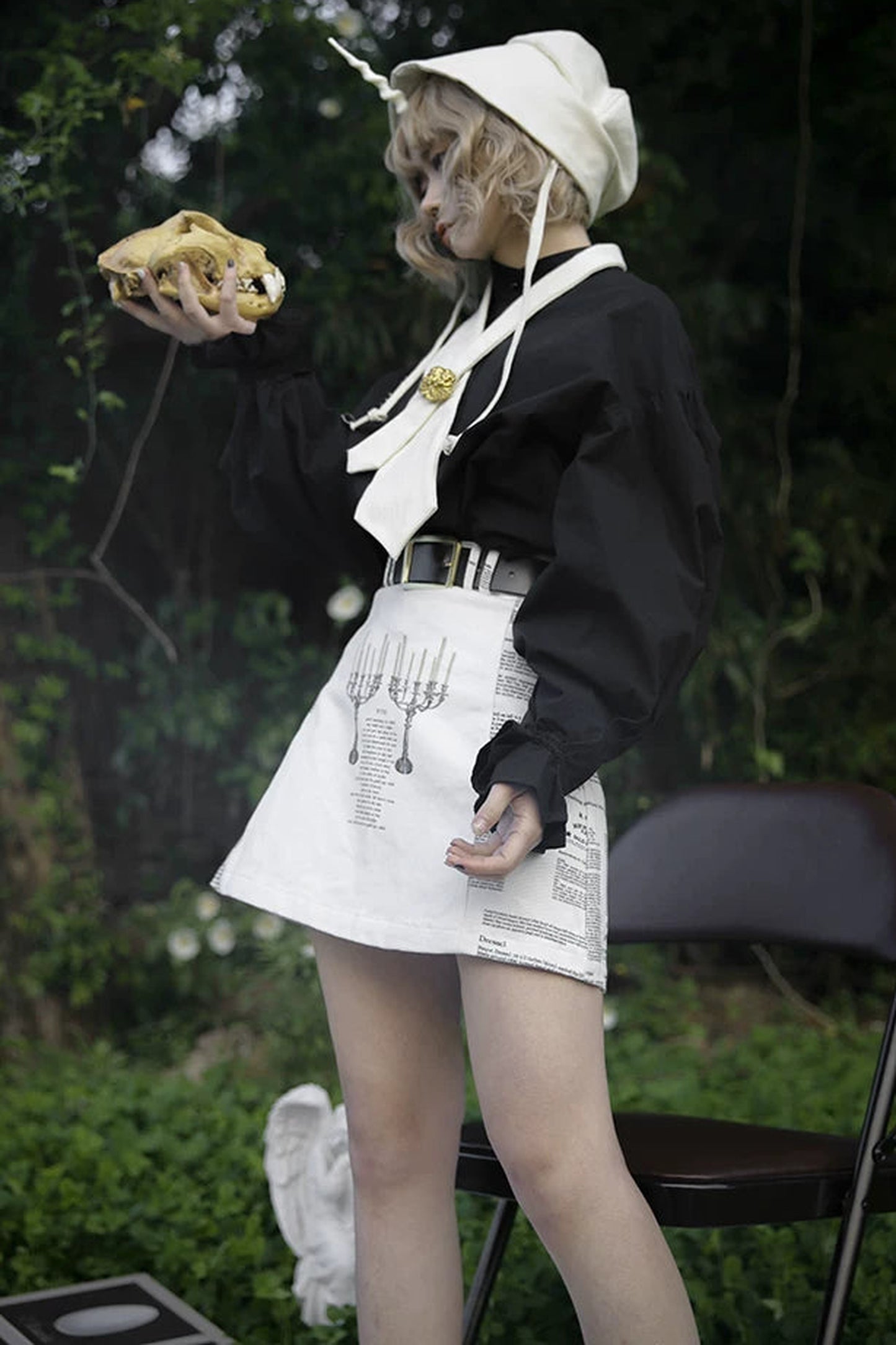 Antique Doll Print Skirt