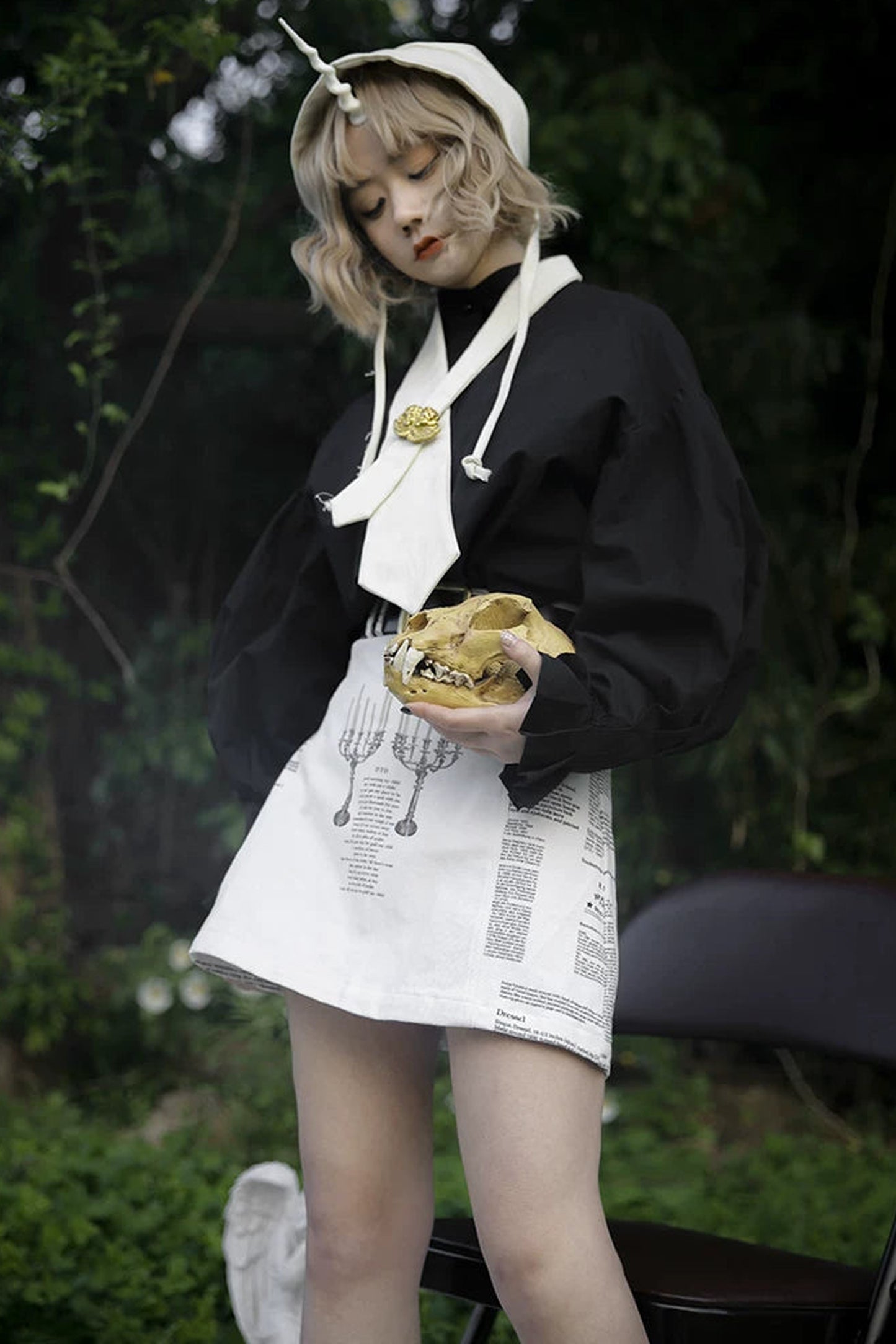 Antique Doll Print Skirt