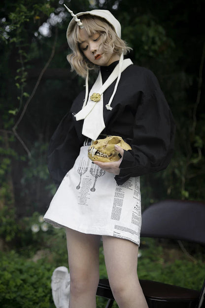 Antique Doll Print Skirt