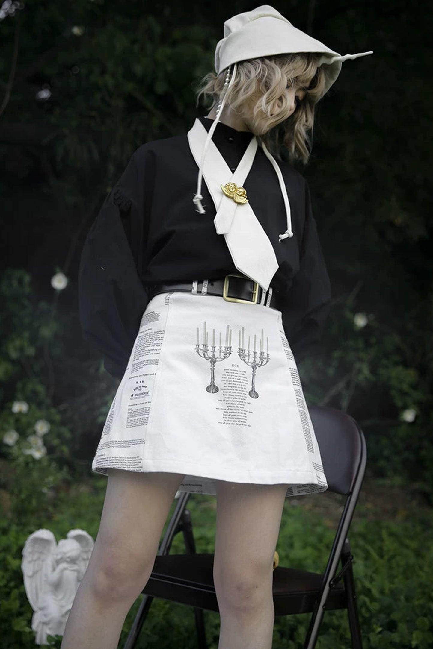 Antique Doll Print Skirt