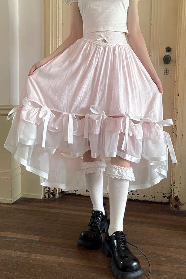 Angel's Tears Pink Plaid Skirt