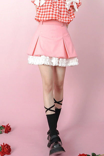 Heavenly Pleated Lace Skirt