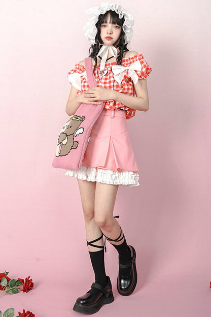 Heavenly Pleated Lace Skirt
