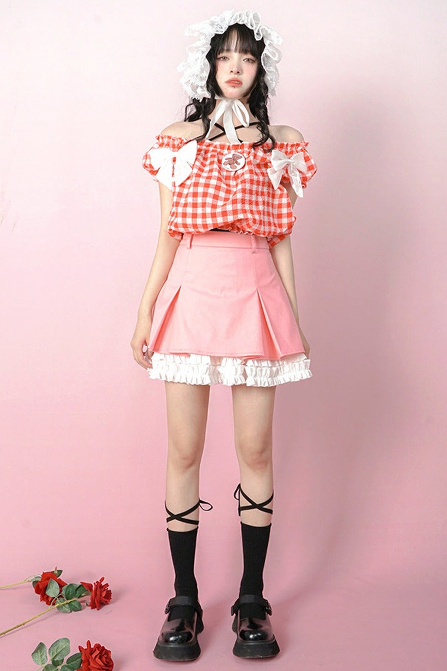 Heavenly Pleated Lace Skirt