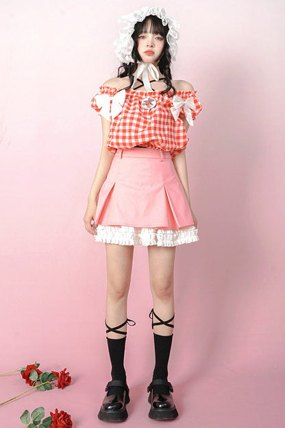 Heavenly Pleated Lace Skirt