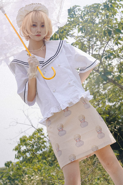 Hand-Painted Ceramic Doll Skirt