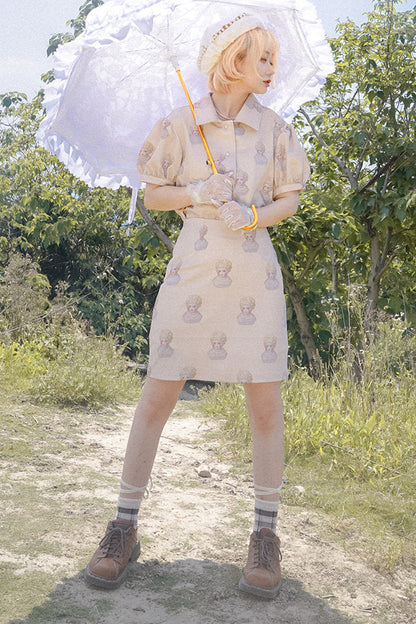 Hand-Painted Ceramic Doll Skirt