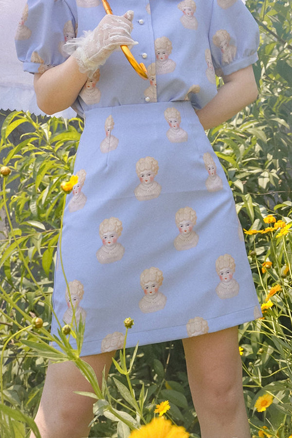 Hand-Painted Ceramic Doll Skirt