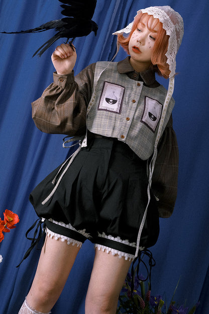 Lace Trim Bubble Shorts