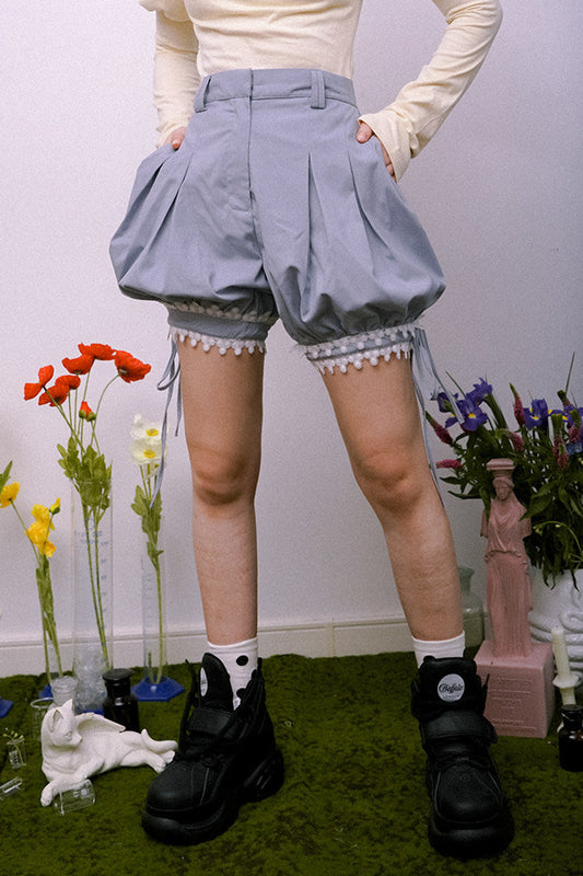 Lace Trim Bubble Shorts