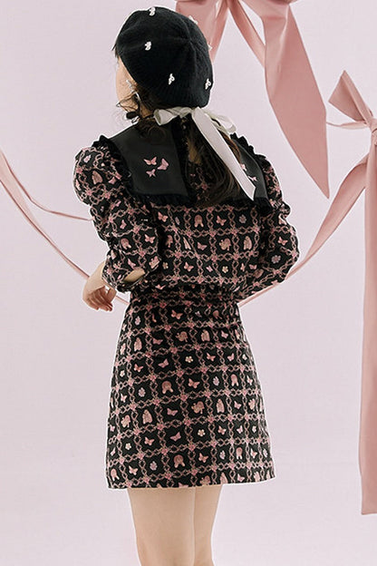개성 있는 퍼프 소매 블라우스