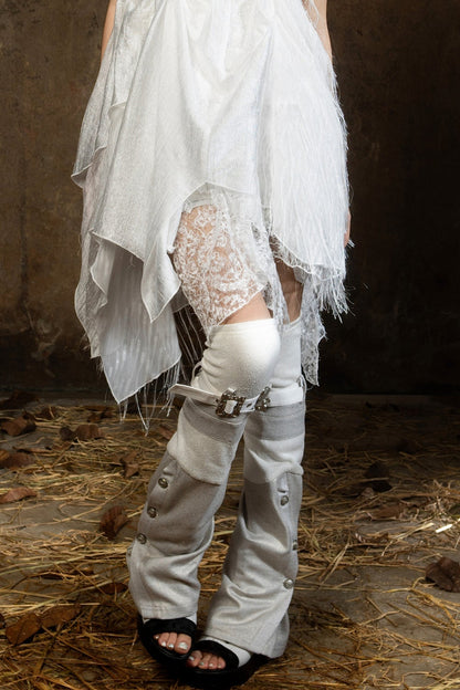 Y2K Low-Waist Leg Warmer Shorts Set-Up