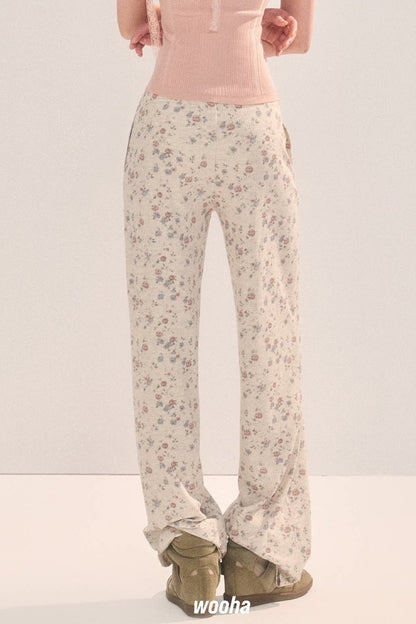 Floral Straight-Leg Pants