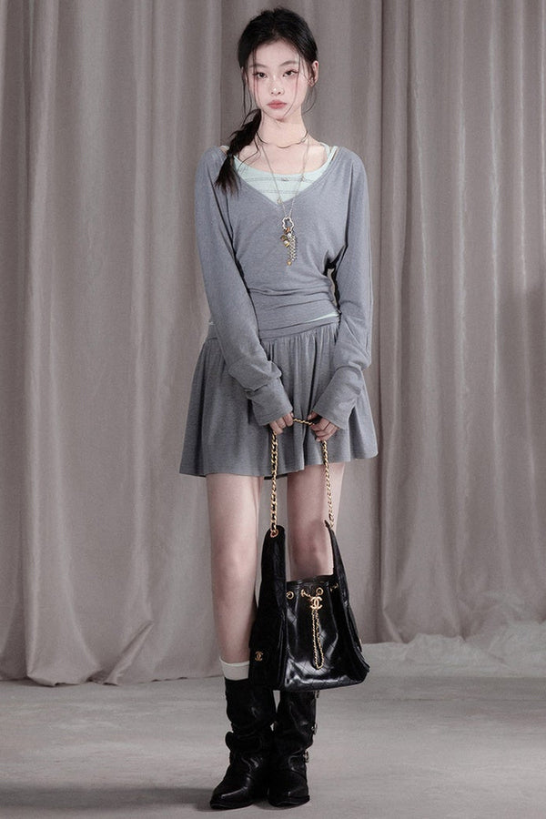 Relaxed Layered-Look Cover-Up, Skirt, Top and Pants Set