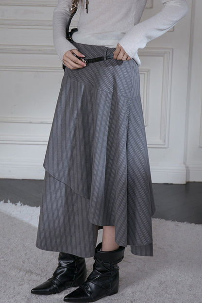 Asymmetrical Hem Floral Skirt
