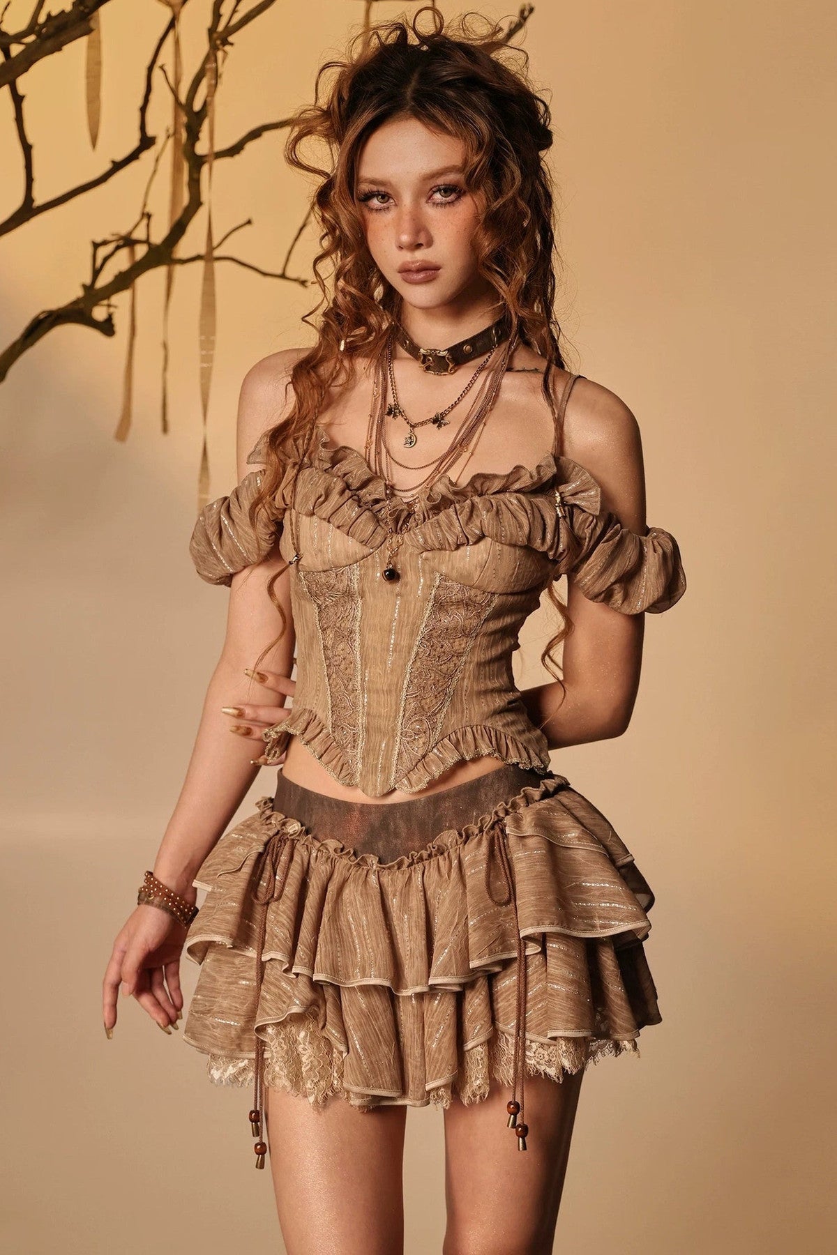 Off-Shoulder Corset Camisole