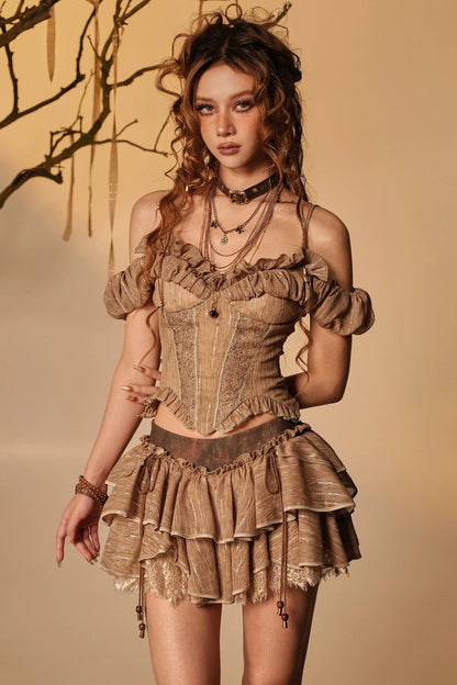 Off-Shoulder Corset Camisole