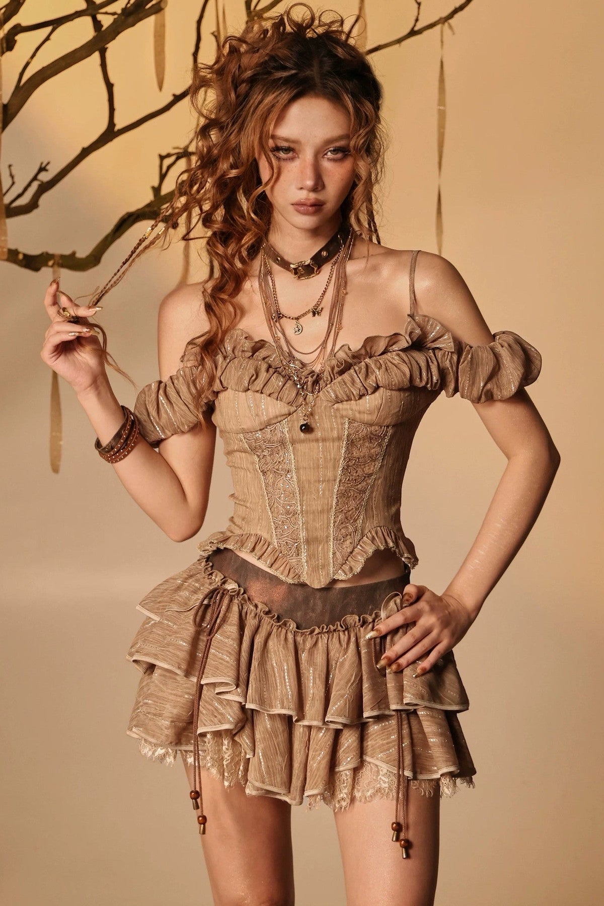 Off-Shoulder Corset Camisole
