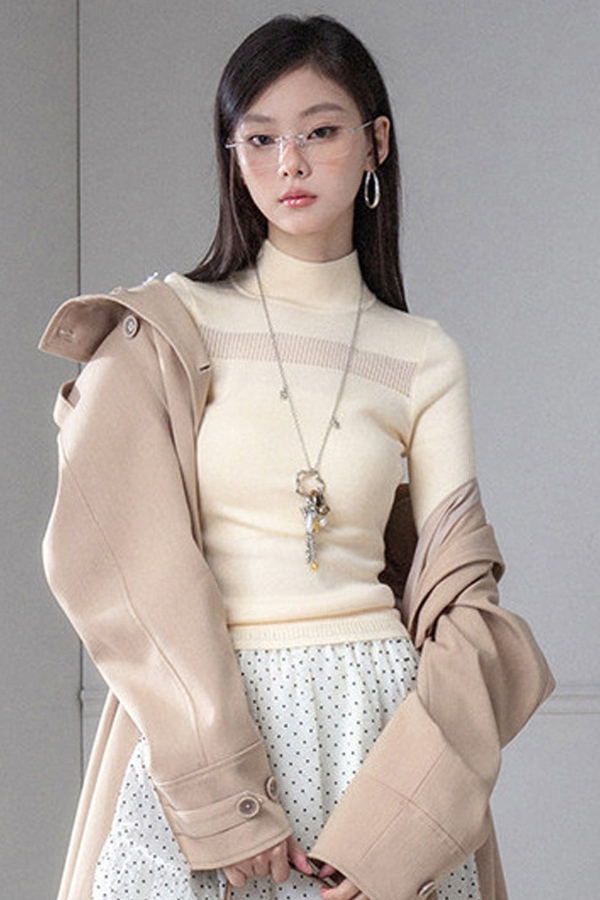 Mercerized Wool Knit Top