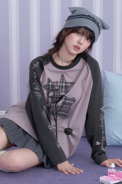 Balloon Bear Raglan Sleeve T-shirt