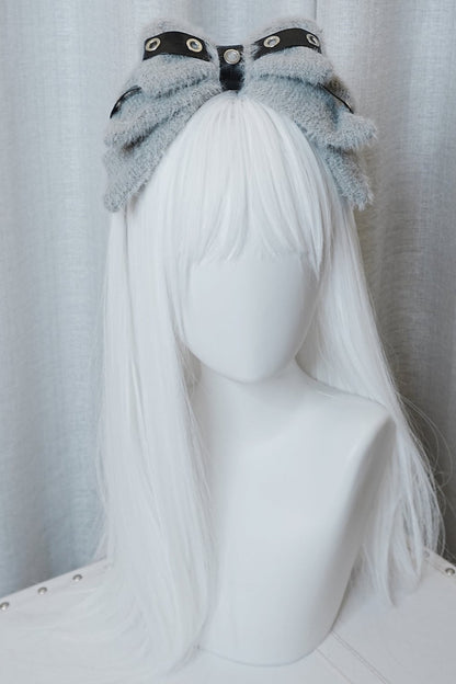 Plush Two-Tone Bow Headband