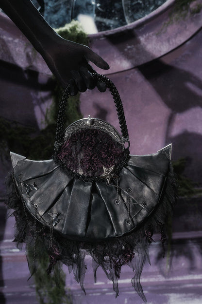Gothic Sparkling Tassel Handheld Shoulder Handbag