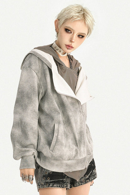 Y2K Layered-Look Hooded Jacket