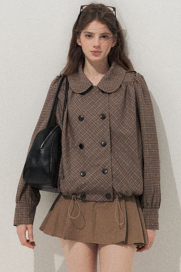Polka Trench Coat and Skirt Set-Up