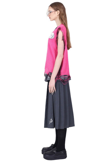 Y3K Ripped Sleeveless Knit Vest
