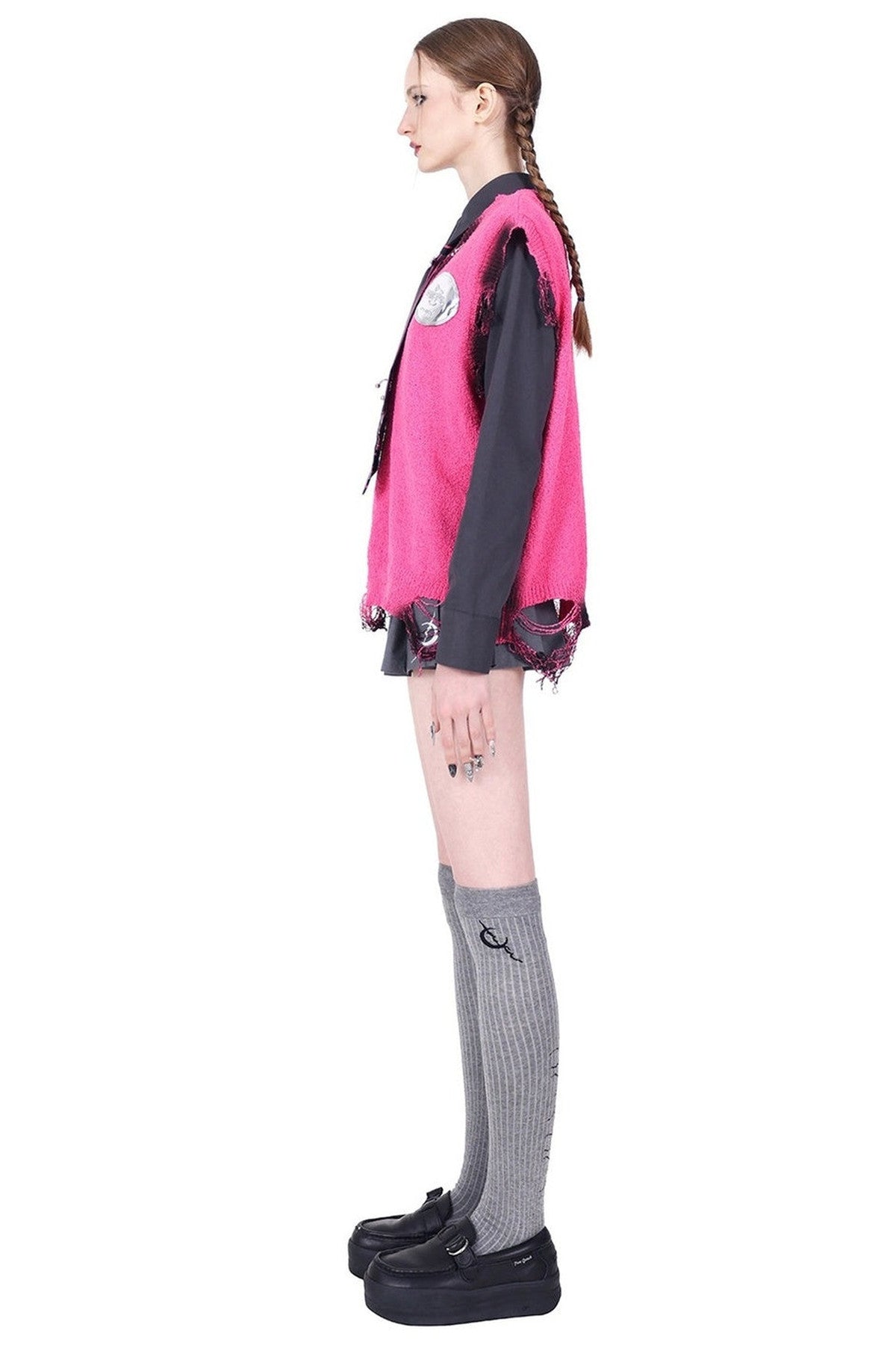 Y3K Ripped Sleeveless Knit Vest