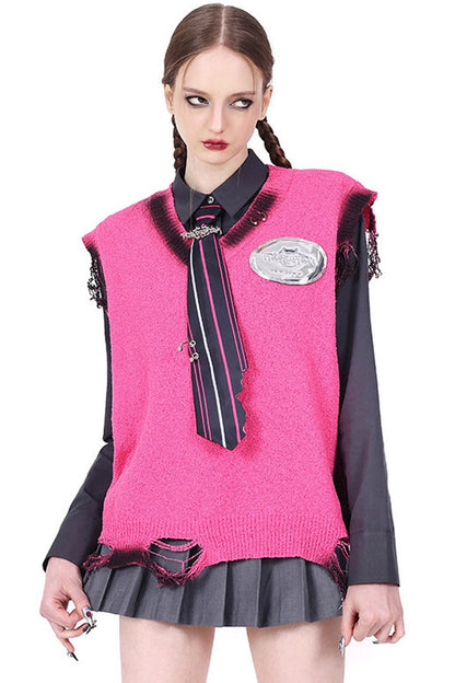 Y3K Structural Spliced Long Sleeve Shirt