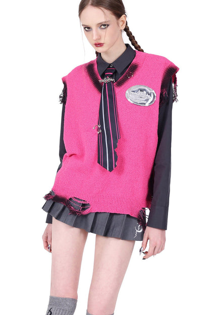 Y3K Structural Spliced Long Sleeve Shirt