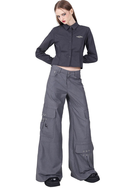 Y3K Structural Spliced Long Sleeve Shirt