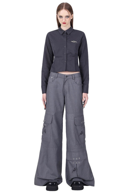 Y3K Structural Spliced Long Sleeve Shirt