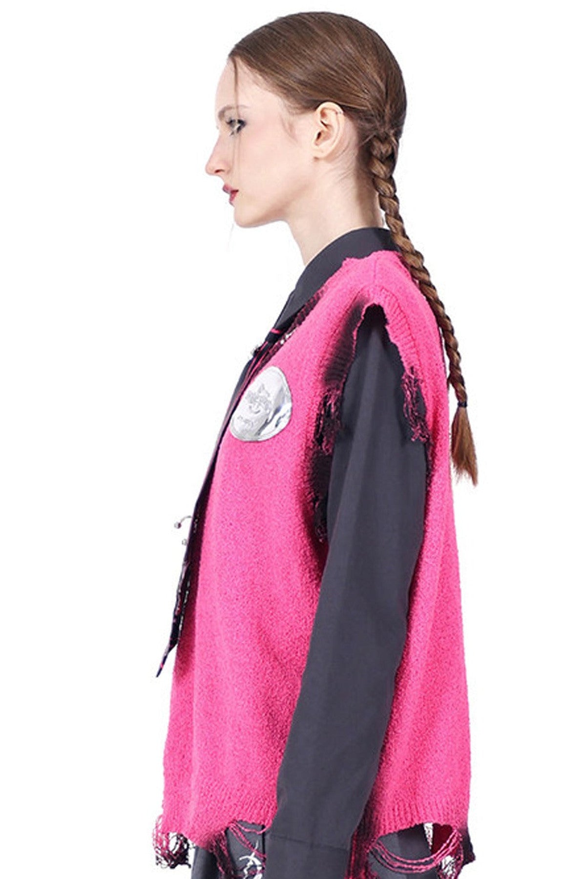 Y3K Structural Spliced Long Sleeve Shirt