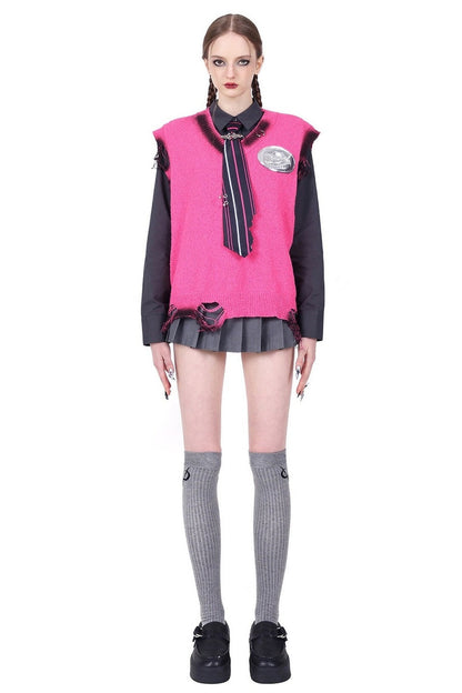 Y3K Structural Spliced Long Sleeve Shirt