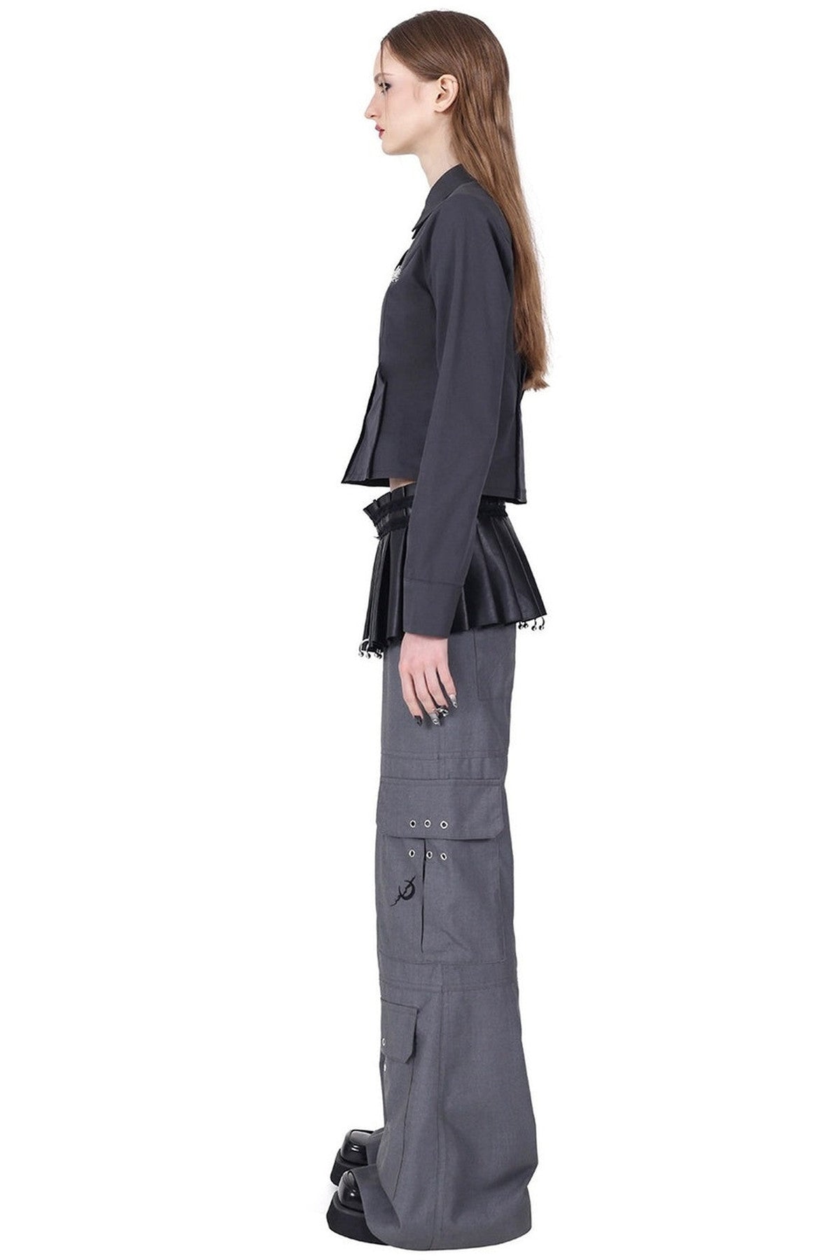 Y3K Structural Spliced Long Sleeve Shirt