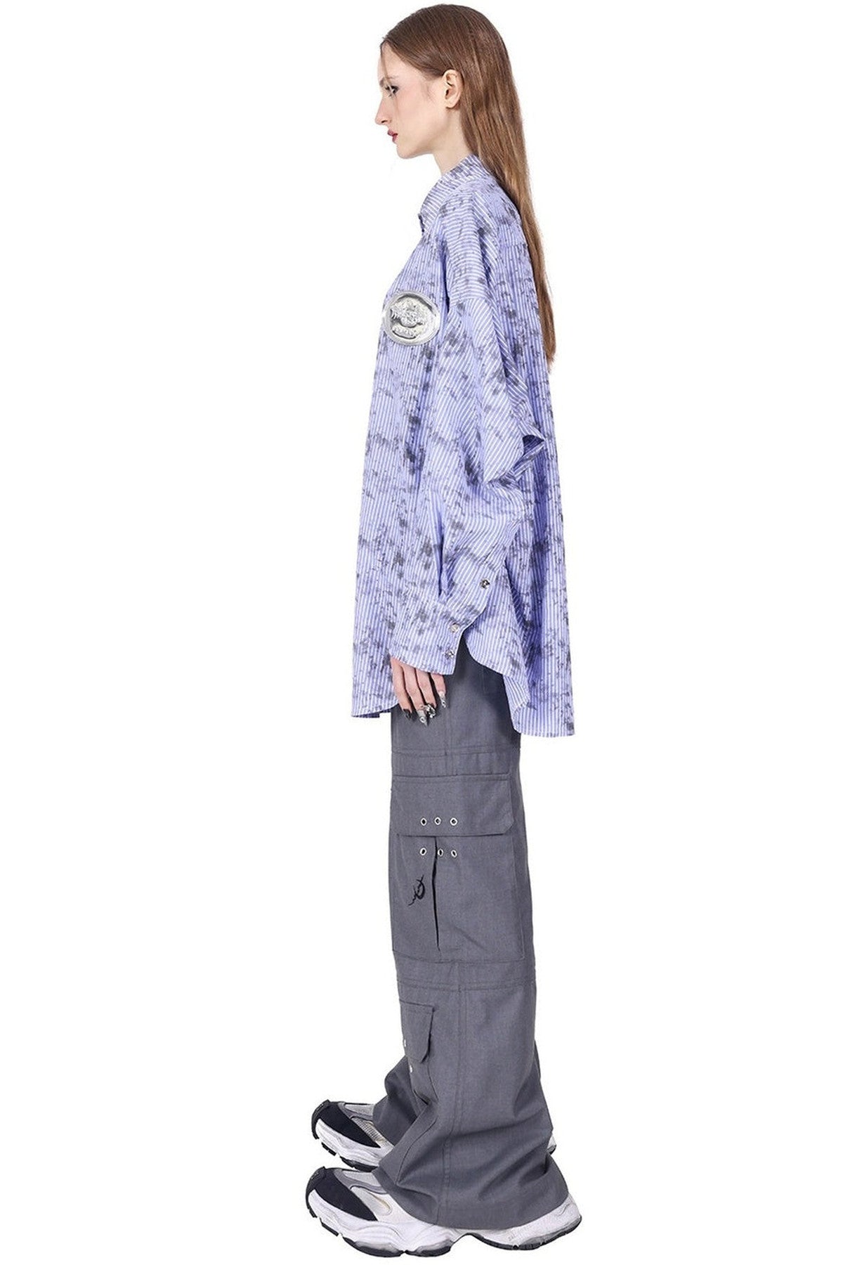 3D Multi-Pocket Wide Pants