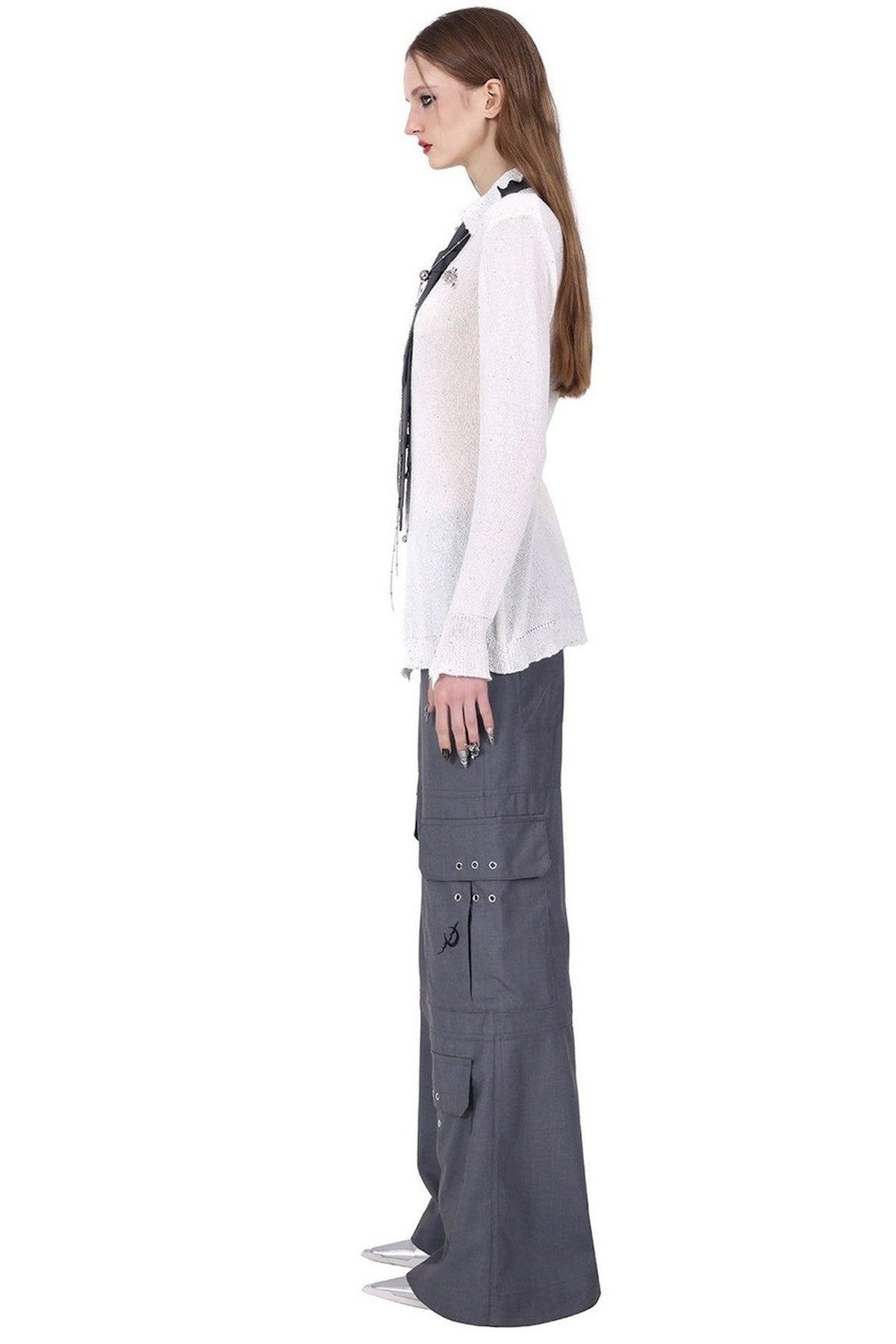 3D Multi-Pocket Wide Pants