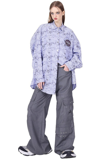 3D Multi-Pocket Wide Pants