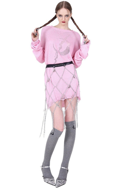 Y2K Hollow Out Knit Top