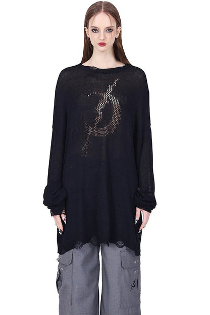 Y2K Hollow Out Knit Top