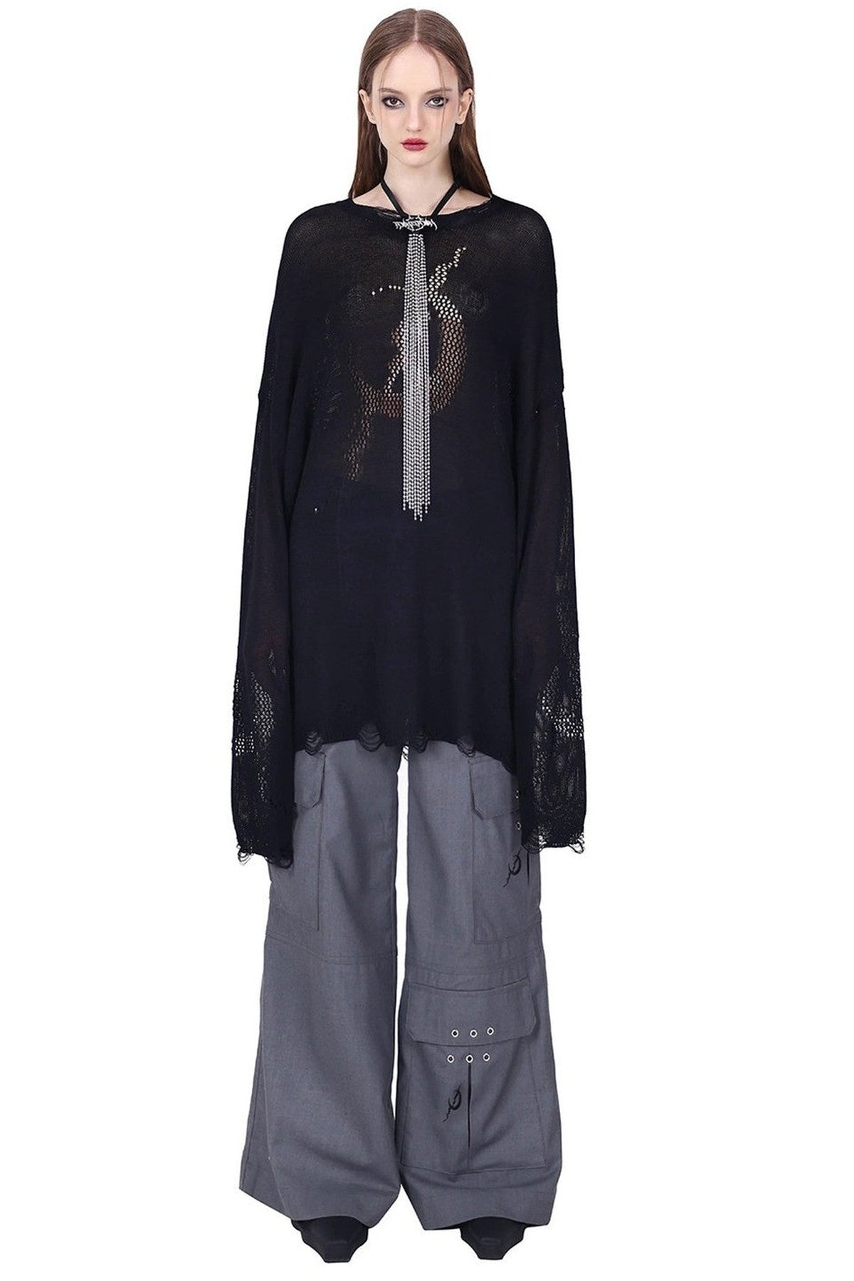 Y2K Hollow Out Knit Top