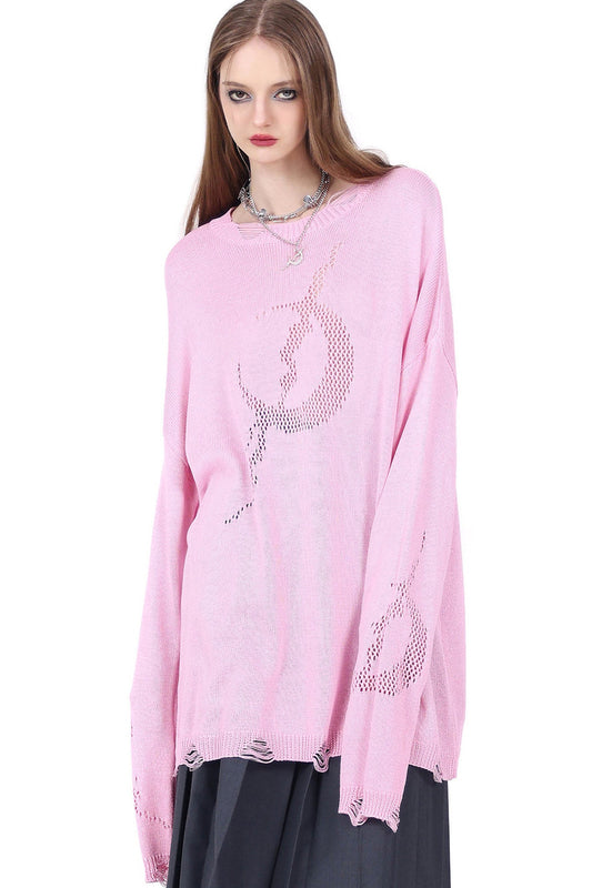 Y2K Hollow Out Knit Top