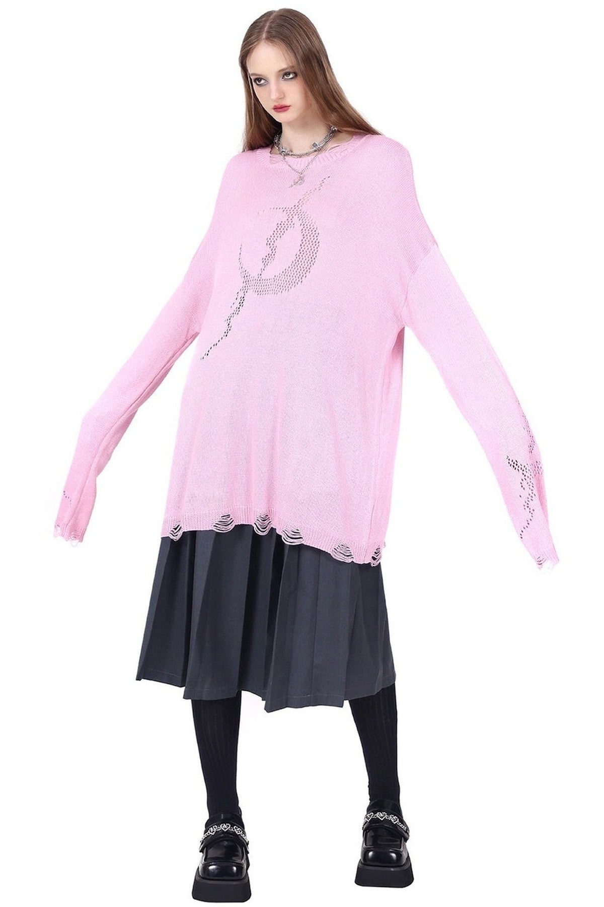 Y2K Hollow Out Knit Top